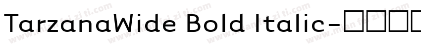 TarzanaWide Bold Italic字体转换